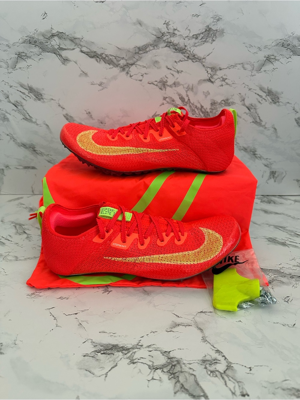 Nike Zoom Superfly Elite 2 Bright Crimson Track & Field Race Shoes Men Size 7.5